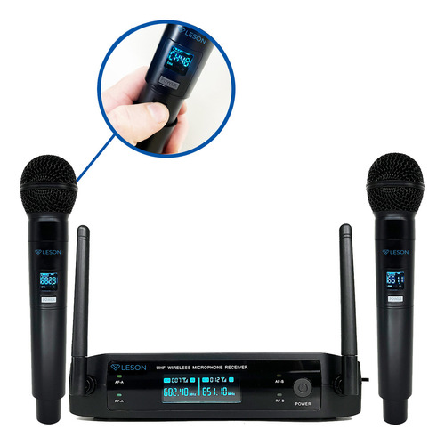 Microfone Sem Fio Profissional Le Son Ls902 Pro 96 Canais