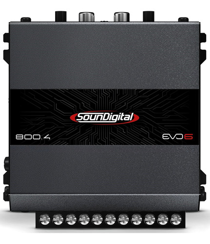 Módulo Amplificador Soundigital 800.4 Evo 6 - 2 Ohms por Canal 4 Ohms em Bridge 4 Canais