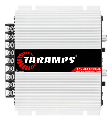 Módulo Amplificador Taramps Ts400x4 400w - 2 Ohms/Canal Entrada Fio E Rca