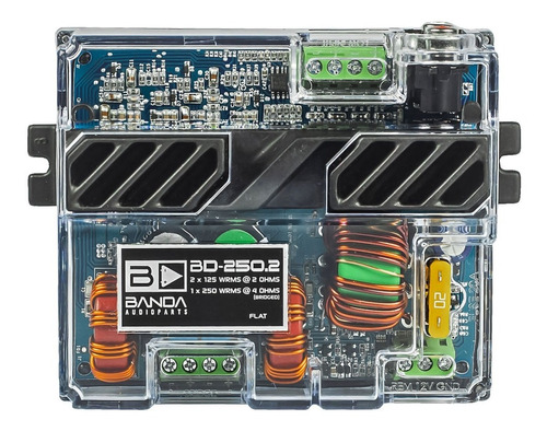 Modulo Stereo Banda Bd 250.2 Potencia 250wrms 2 Canais 2 Ohms por Canal Full