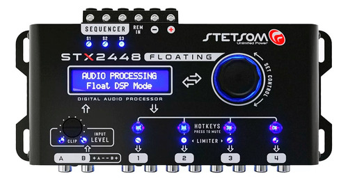 Processador de Audio Stetsom Stx 2448 Floating Crossover Entradas Rca + Fio
