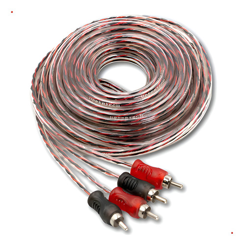 Cabo Rca 5 Metros Injetado Blindado Cristal Som Automotivo