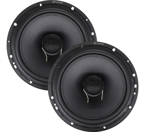 Par Alto Falantes 6 Pol Coaxial Tweeter Neodímio 320w Leson - Preto