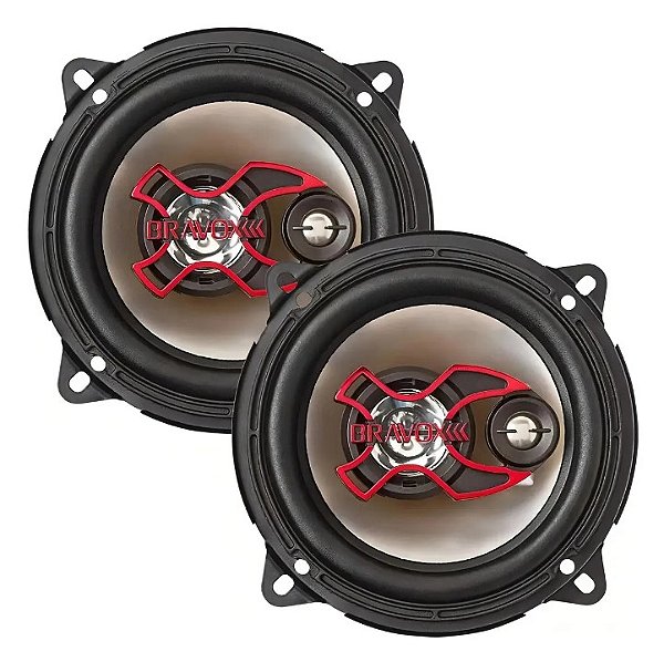 Par Alto-falante Triaxial Bravox 5 Polegadas B3x50x 100w Rms 4 Ohms