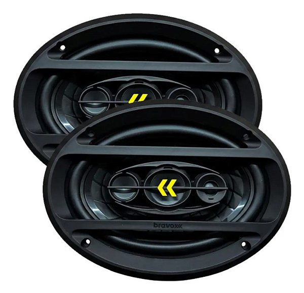 Par Alto Falante Bravox Revo 6x9 Pol Triaxial 200w Auto Boca