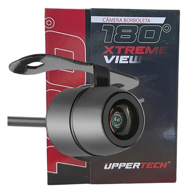 Câmera Ré Automotiva Uppertech Borboleta 4k Visão Noturna 180 Graus