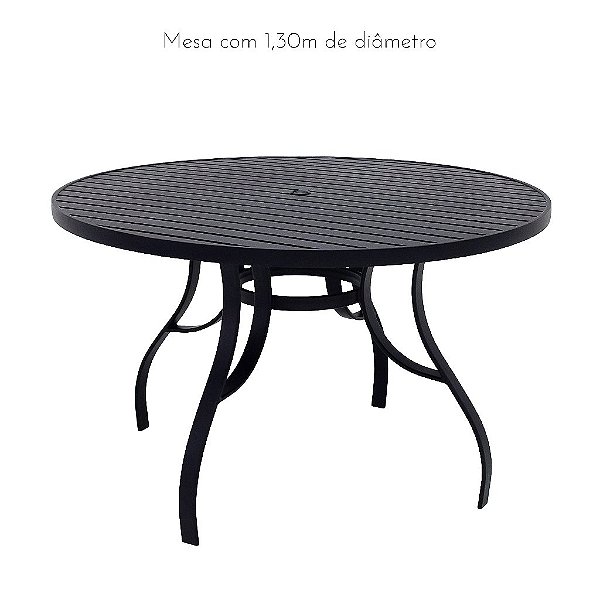 Mesa Ripada em Alumínio 1,30m de Diâmetro