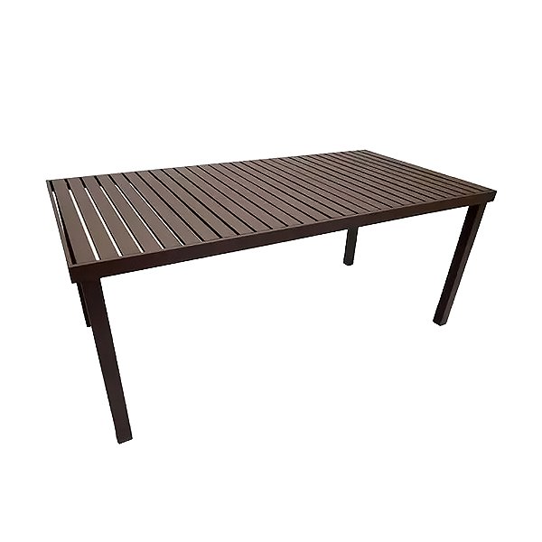 Mesa Retangular em Alumínio com Tampo Ripado 3,00m x 1,00m
