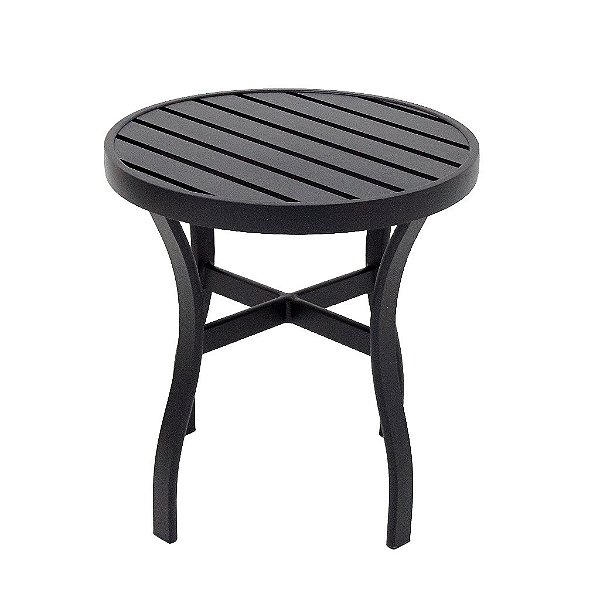 Mesa Lateral Pé Em "X" Com Tampo Ripado