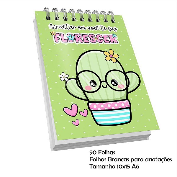 Bloquinho 10x15 c/90 Folhas Brancas - Jaleco - Capa Dura Anotações Lembrancinhas Tamanho A6 Verde