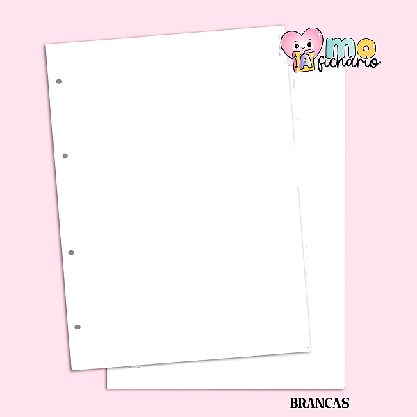 Bloco Refil de Fichário Colegial 17,7x24 - Folhas Brancas
