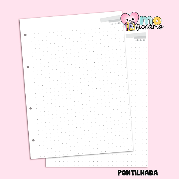 Bloco Refil de Fichário Colegial 17,7x24 - Folhas Pontilhado