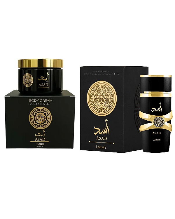 Combo Pasta Asad Extra Concentrada Isabelle Hidratante 200g + Asad Lattafa Eau de Parfum - 100ml - Masculino