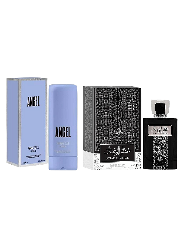 Combo Attar Al Wesal Al Wataniah Eau de Parfum - 100ml + Hidratante Angel Isabelle - 200ml - Masculino