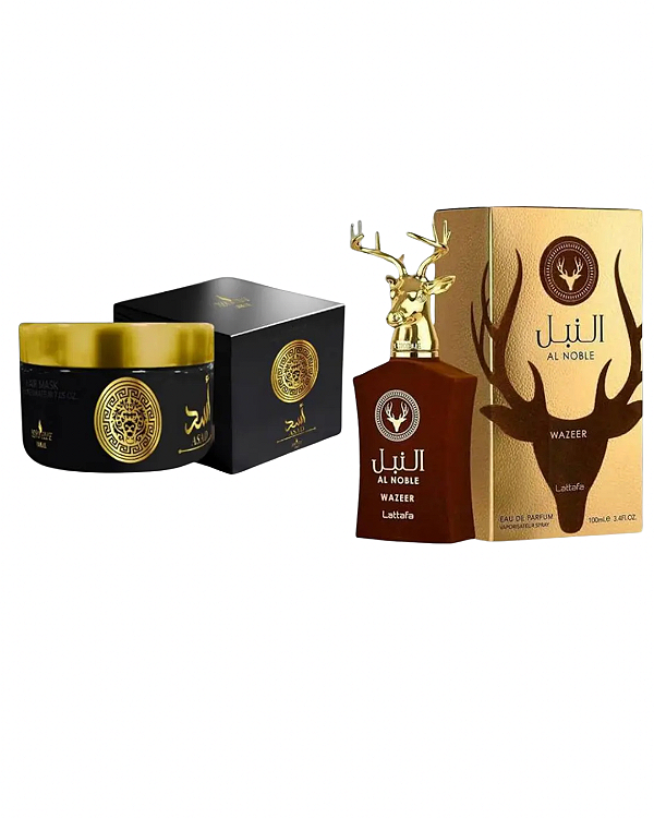 Combo Al Noble Wazeer Eau de Parfum Lattafa - 100ml + Pasta Asad Isabelle La Belle - 200g