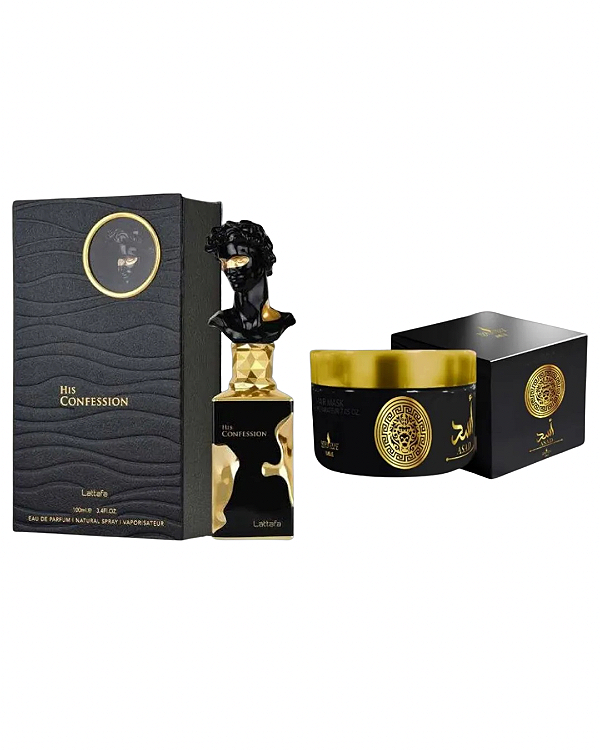 Combo His Confession Lattafa Eau de Parfum - 100ml + Pasta Asad Extra Concentrada Isabelle La Belle - 200g - Masculino