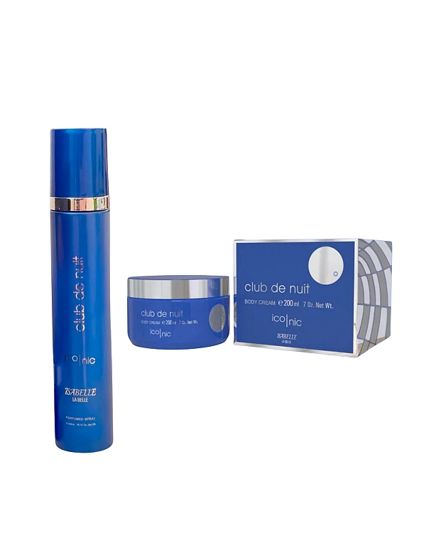 Combo Body Splash Club de Nuit Blue Iconic 300ml + Pasta Club de Nuit Iconic Isabelle Extra Concentrada - 200g - Isabelle La Belle - Masculino