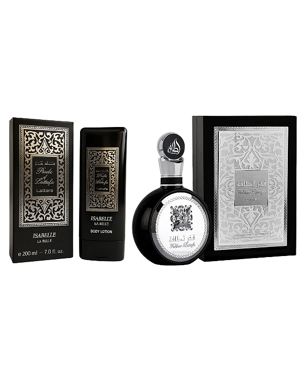 Combo Fakhar Black Eau de Parfum 100ml + Hidratante Fakhar Black Isabelle 200ml - Masculino