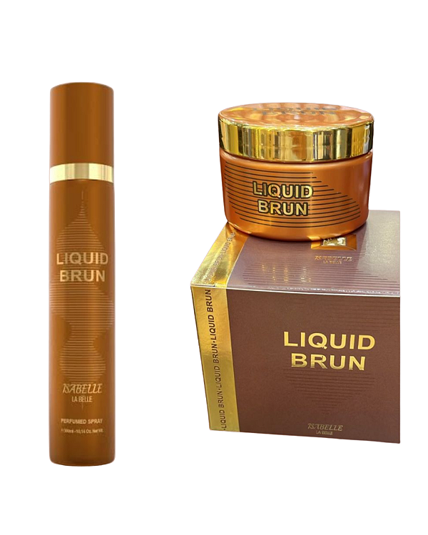 Combo Body Splash Liquid Brun - Isabelle La Belle - 300ml + Pasta Liquid Brun Isabelle La Belle - 200g - Masculino