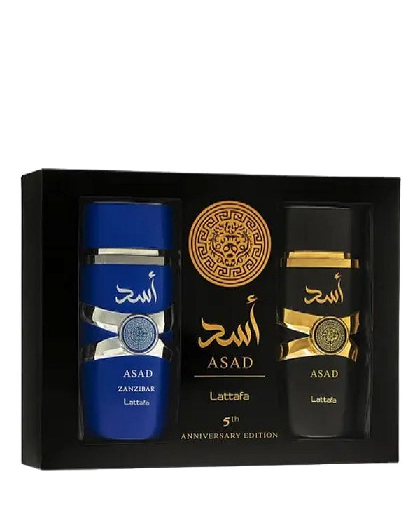 Kit Asad + Asad Zanzibar Lattafa - 100ml cada - Masculino