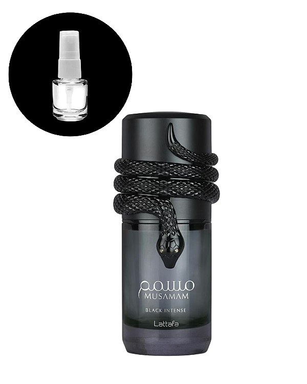 Musamam Black Intense Eau de Parfum Lattafa - 5ml FRACIONADO - Masculino