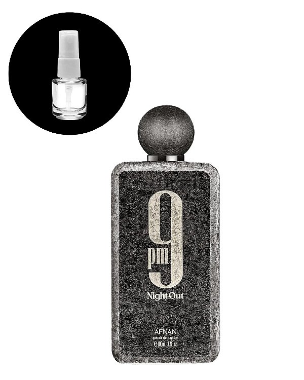 9 PM Night Out Extrait de Parfum Afnan - 5ml FRACIONADO - Masculino
