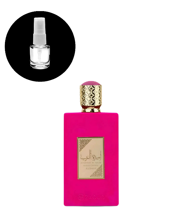 Ameerat Al Arab Sugar Crown Eau de Parfum Lattafa - 5ml FRACIONADO - Feminino