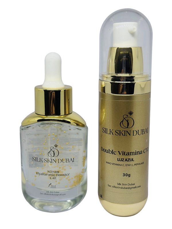 Sérum Hyaluronic Booster C+E 30 ml + Double de Vitamina C10 Luz azul 30 g