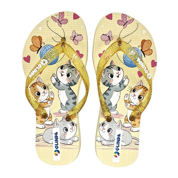 Chinelo Feminino Kids Gato - Olinda
