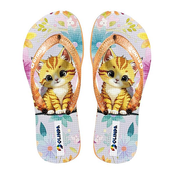 Chinelo Feminino Kids Gato - Olinda