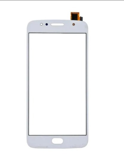 Vidro Frontal Motorola G5S Com Touch Prata - Sem Cola Oca