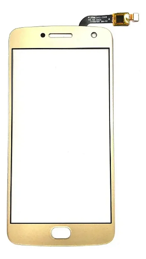 Vidro Frontal Motorola G5S Plus Com Touch Dourado - Sem Cola Oca