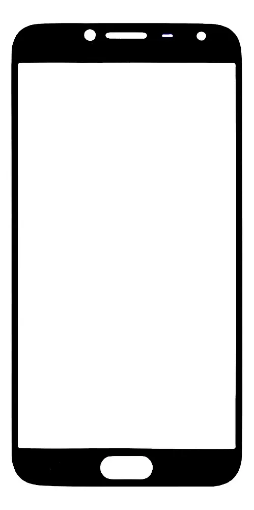 Vidro Frontal Samsung J4 Preto - Sem Cola Oca