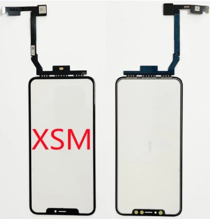 Vidro Touch Frontal Iphone XS Max Cabo Longo Com CI - Com Cola Oca