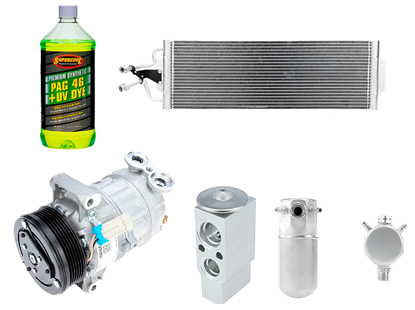 Kit Completo de Troca de Compressor para Gm S10 ( Condensador pequeno ) Modelos 2000 a 2011