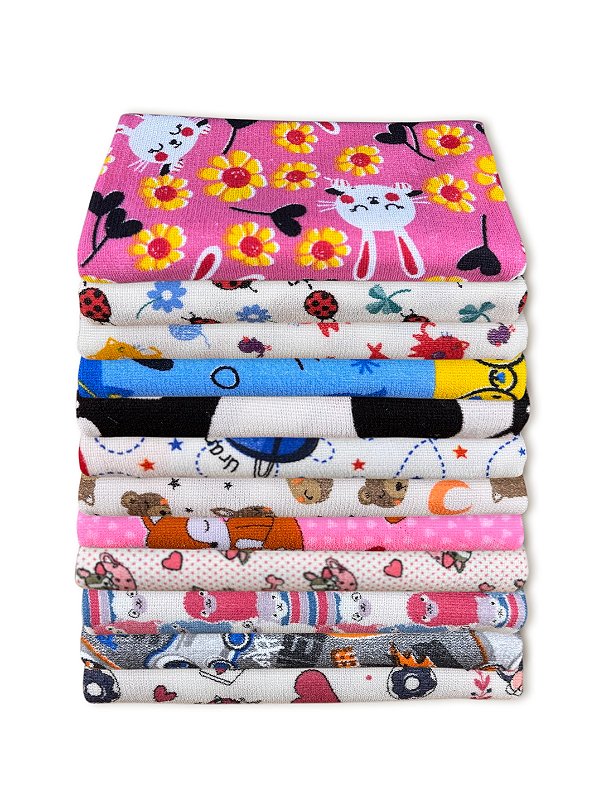 Kit Toalhas de Banho Infantil Microfibra 65x120 cm