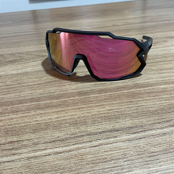 ÓCULOS DE SOL MASK PRETO COM ROSA ESPELHADO