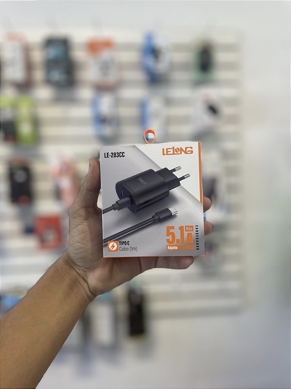 Carregador Tipo C Rápido Lelong LE-283CC