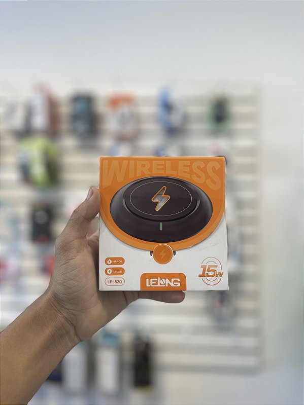 Carregador Rápido Sem Fio USB Wireless Indução Slim