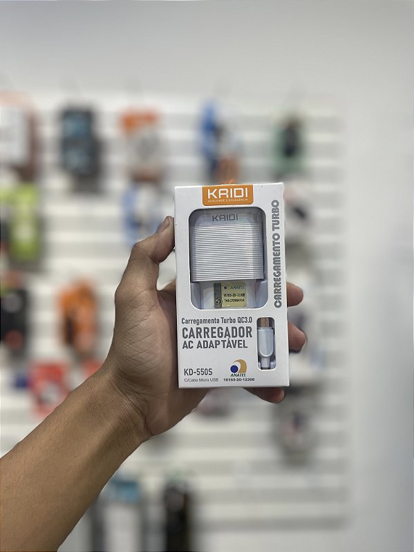 Carregador Turbo Micro USB Lightning Kaidi KD-550S