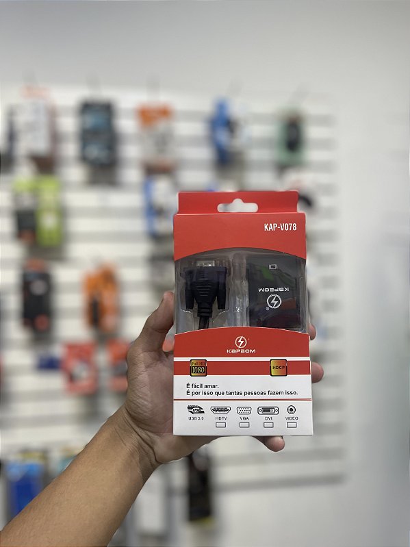Cabo com Conector VGAxHDMI KAPBOM KAP-V078