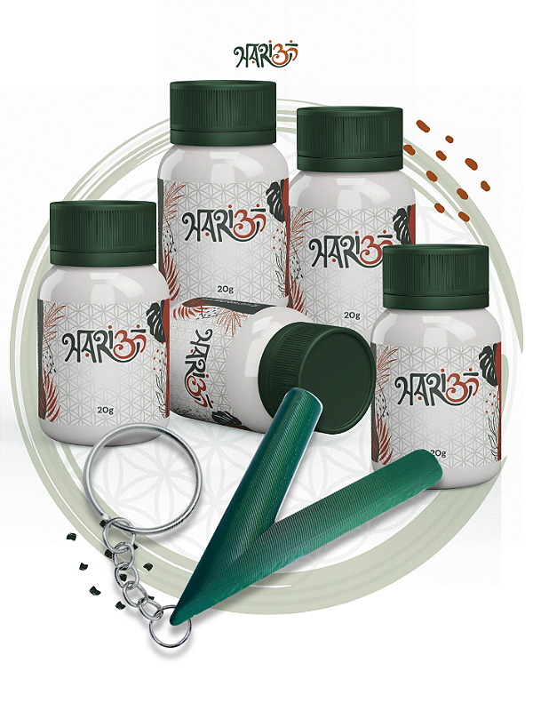 5 Rapés + Kuripe Liso c/ Frete Grátis
