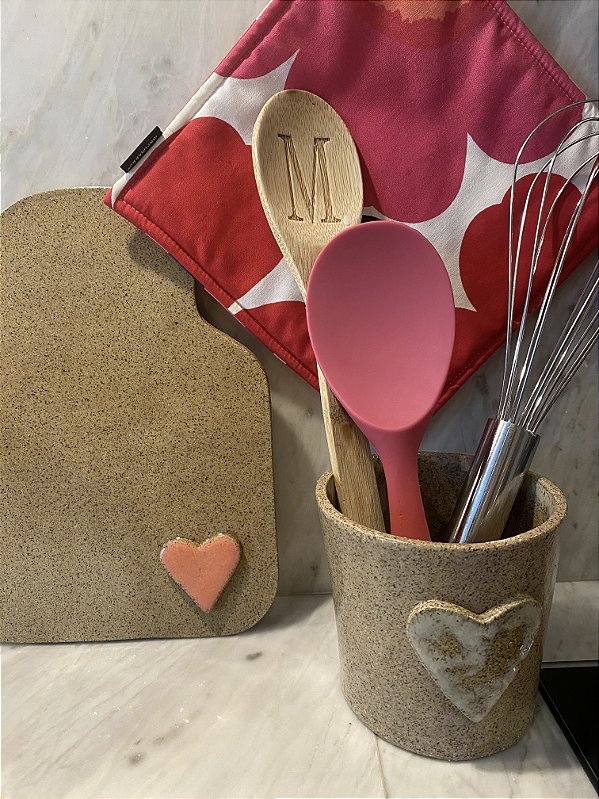 Pote/ Vaso cerâmica Heart