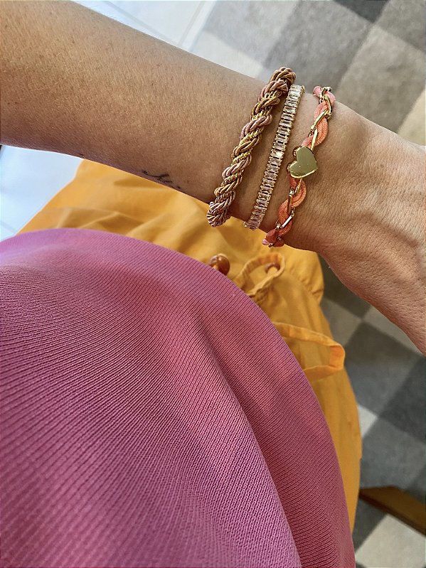 Pulseira Greek Rosa
