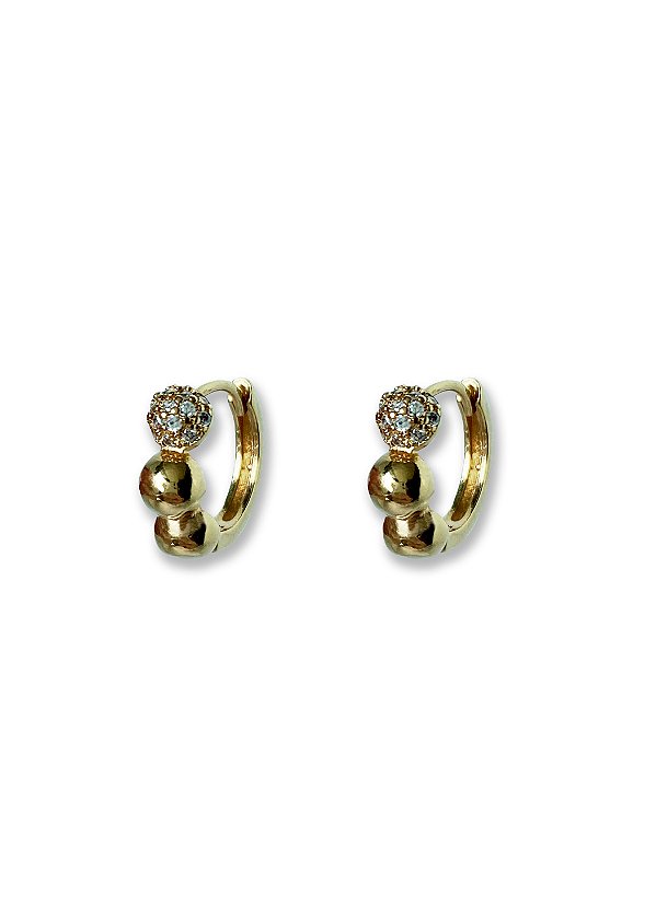 Argola Three Balls Ouro