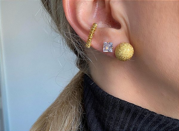 Brinco Glam Dourado