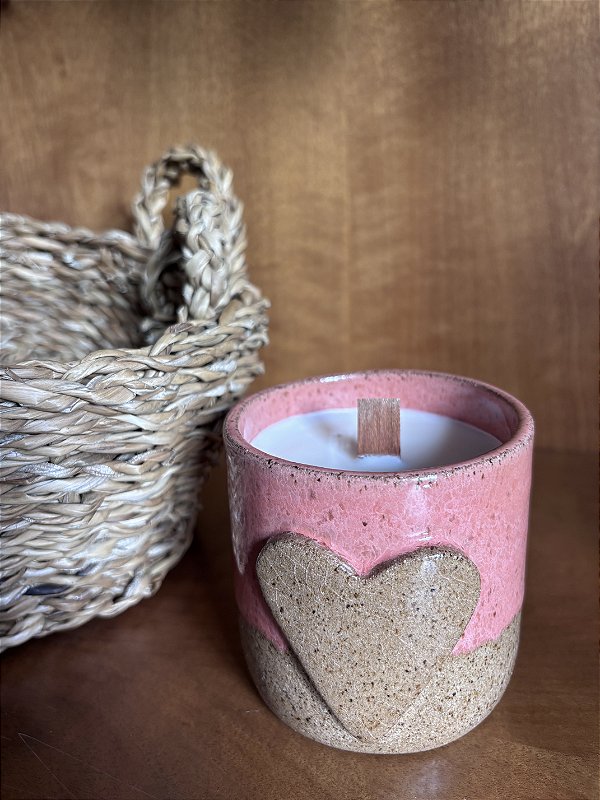Vela cerâmica Heart