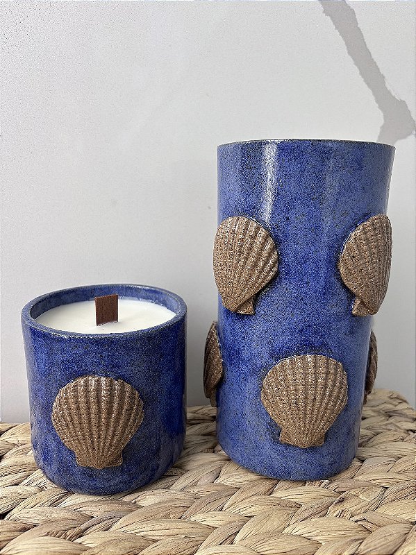Vaso Cerâmica Conchas
