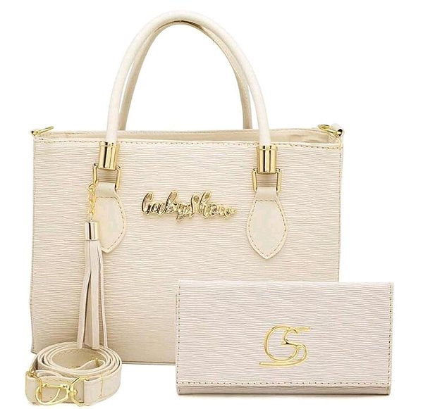Bolsa Feminina Anjik Média com Alça Transversal e de Ombro e Carteira