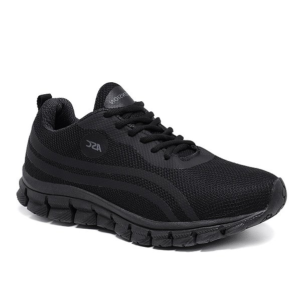 Tênis Unissex Esportivo Caminhada Black